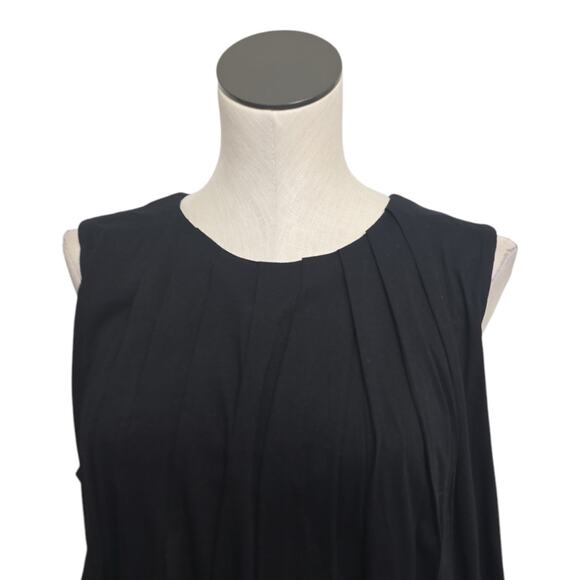 NWT Madewell Sleeveless Crewneck Bubble Hem Tank Top Size XS NU852 Black Classic - Picture 8 of 9